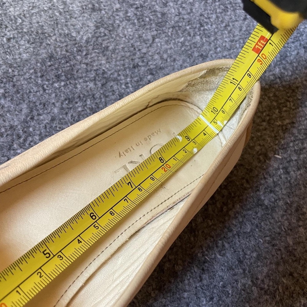 Women's Loafers Size 8.5 Square Toe Butter Yellow Italian Slip On Shoes Preppy - Picture 5 of 12